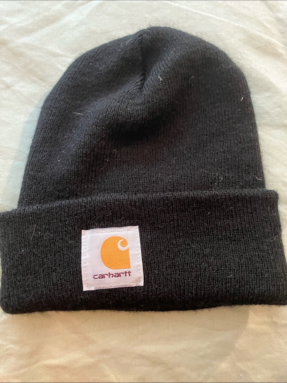 Carhartt winter hat with Tucker snow cat patch